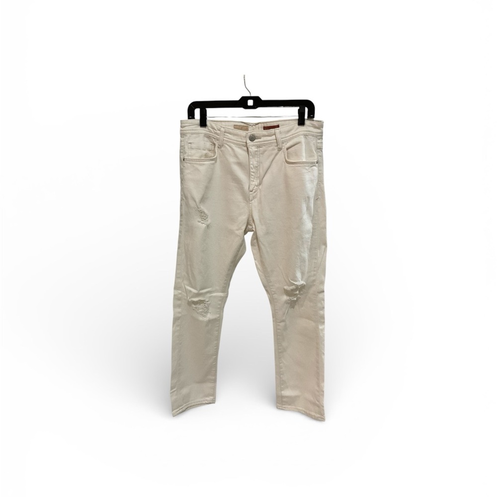 Pilcro Cream Distressed Jeans
